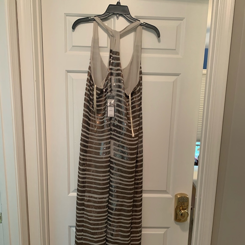 BCBG floor length sequence dress